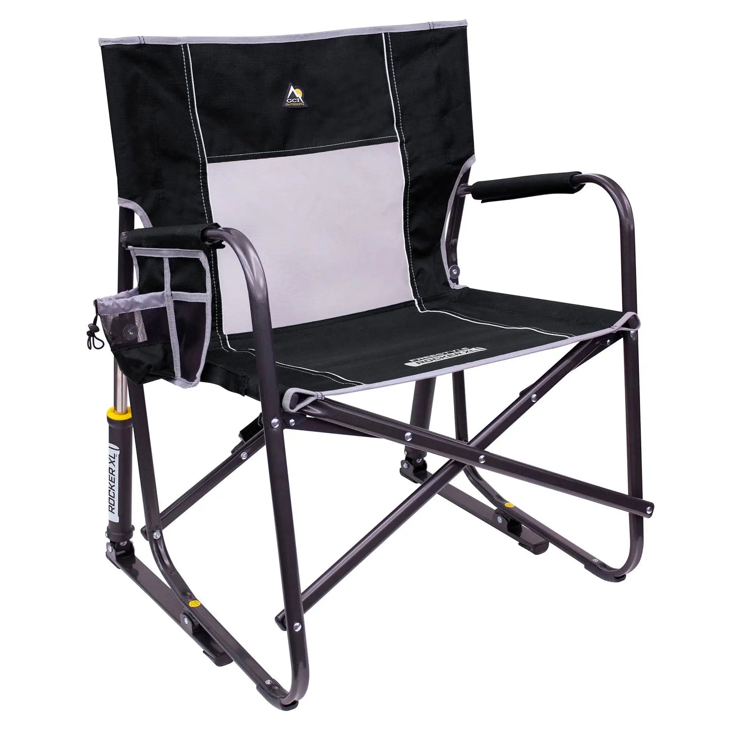 GCI Outdoor Freestyle Rocker XL Heavy Duty Folding Rocking Camping Chair, Black