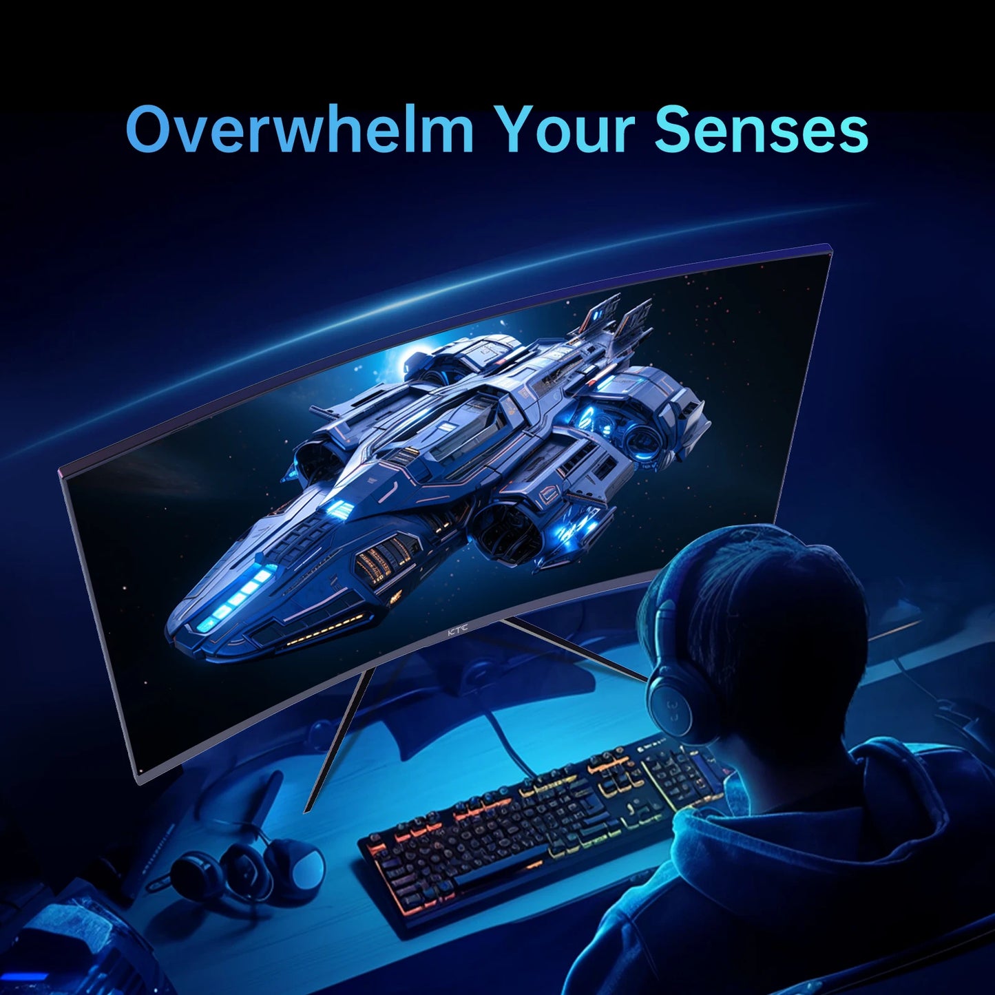 KTC 240Hz HDR10 Curved Gaming Monitor With Freesync G Sync