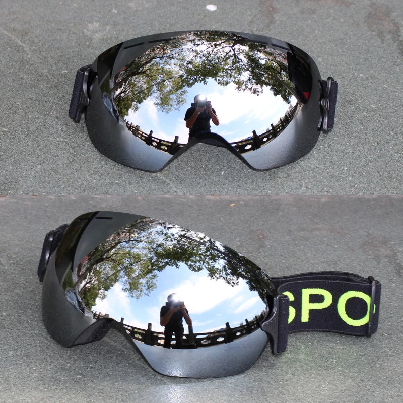 RBworld UV400 Anti-Fog Ski Goggles For Men And Women