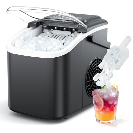 SHICUO Countertop Ice Maker 26 Lbs Per Day Auto Clean
