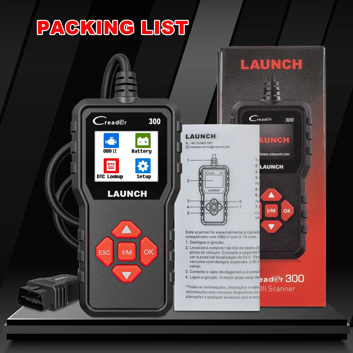 LAUNCH X431 CR300 OBD2 Scanner Code Reader With Lifetime Updates