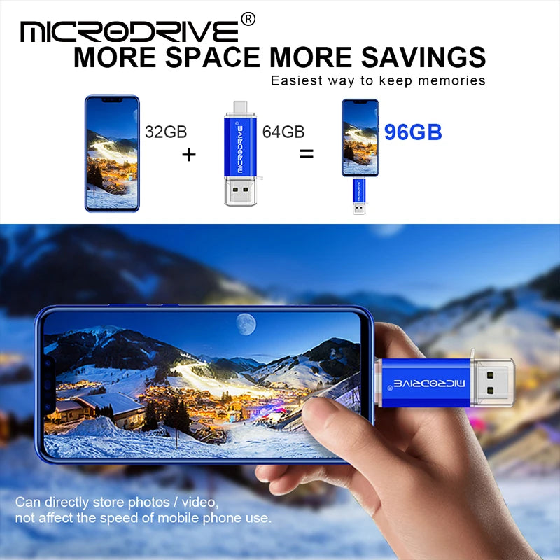 MicroDrive USB C Flash Drive OTG For Android Smartphones