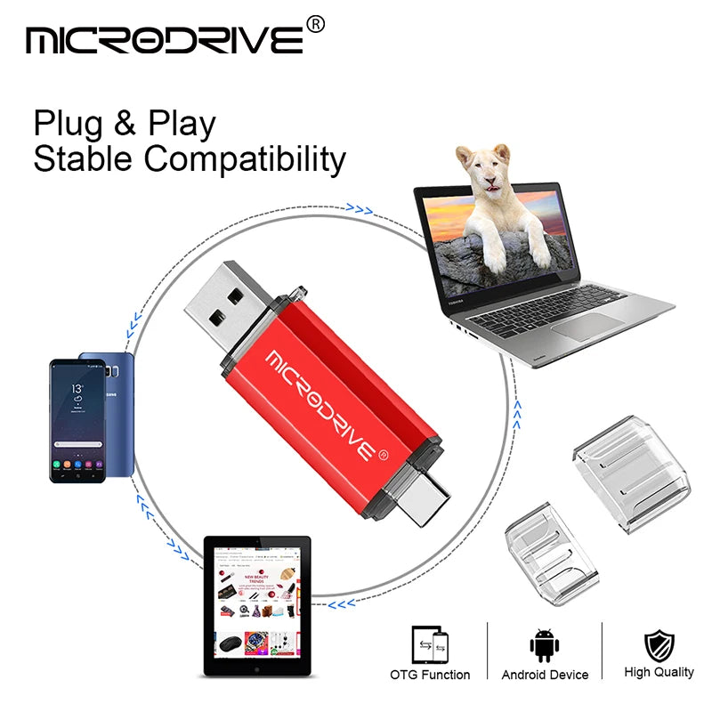 MicroDrive USB C Flash Drive OTG For Android Smartphones