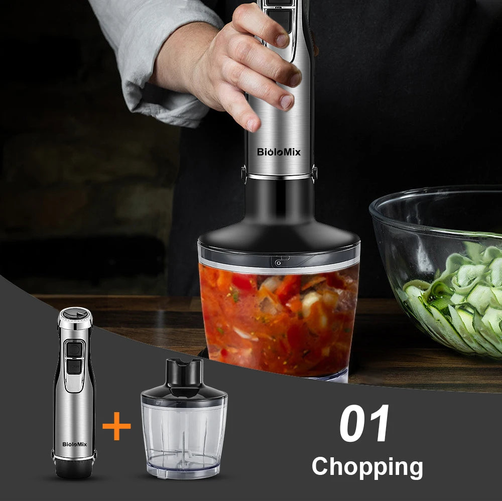 Biolomix 1200W 4 In 1 Immersion Hand Blender With Chopper