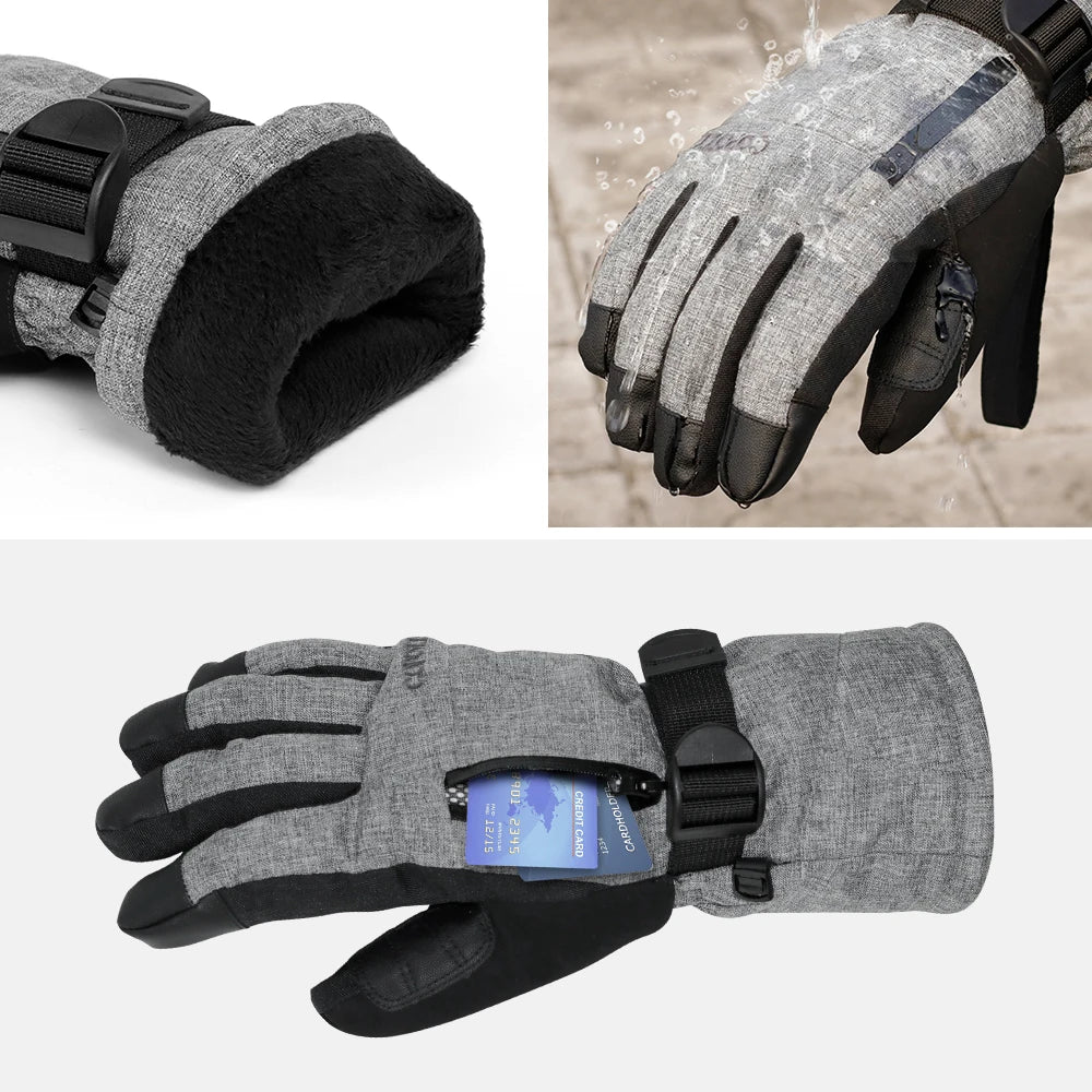 COPOZZ Unisex Winter Ski Gloves Waterproof Touchscreen Mitts