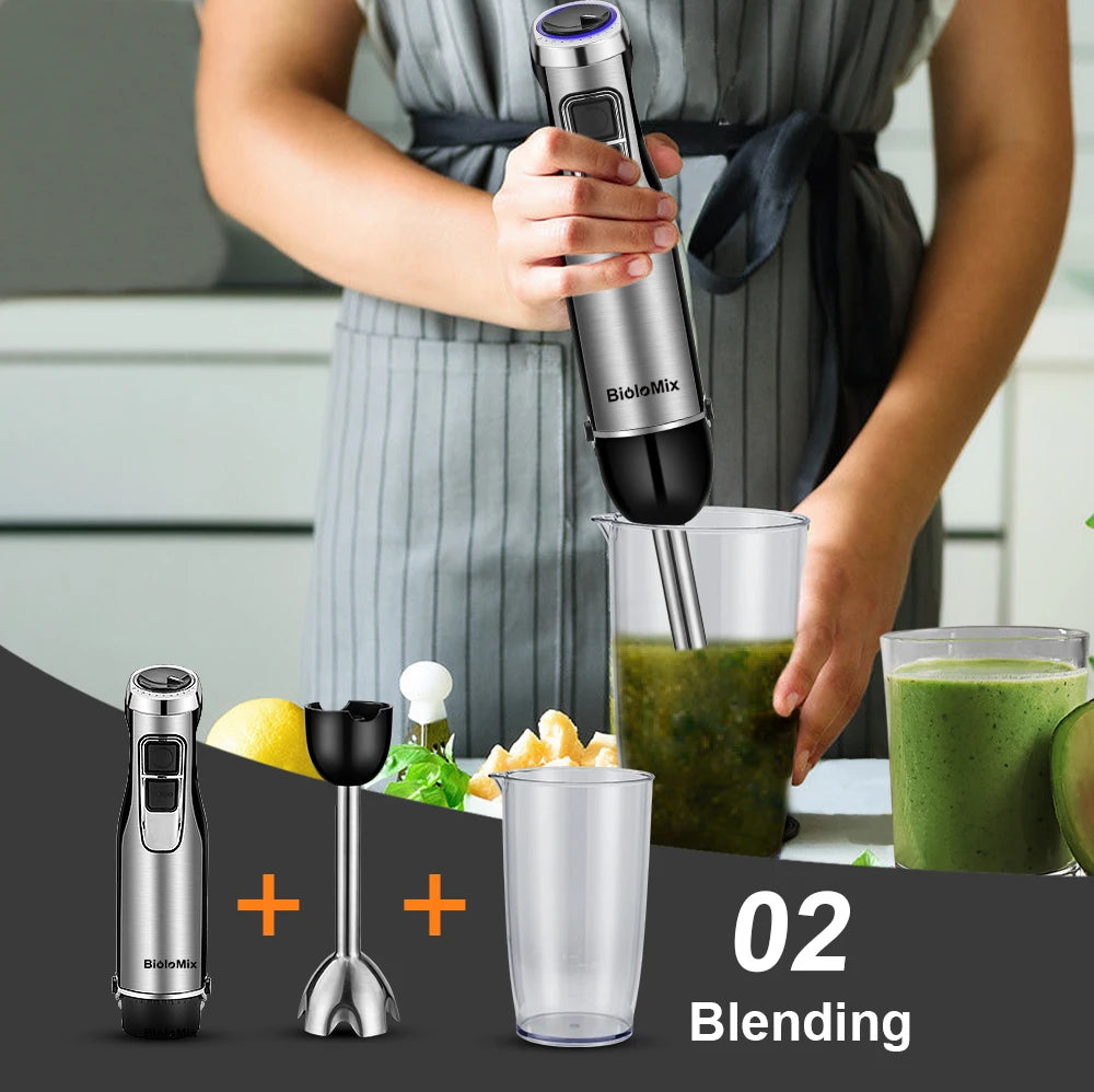 Biolomix 1200W 4 In 1 Immersion Hand Blender With Chopper