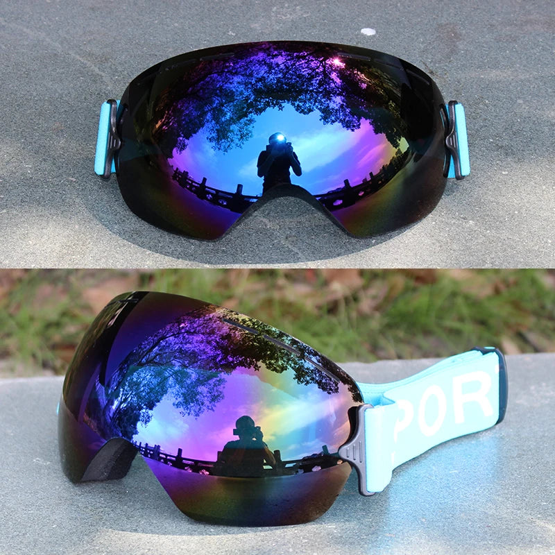 RBworld UV400 Anti-Fog Ski Goggles For Men And Women