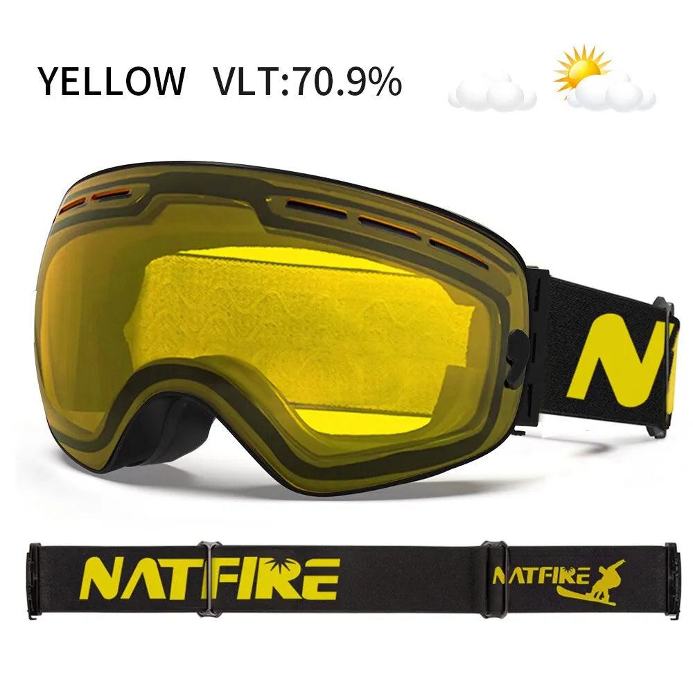 NATFIRE Ski Goggles Anti Fog UV400 Eyewear Outdoors