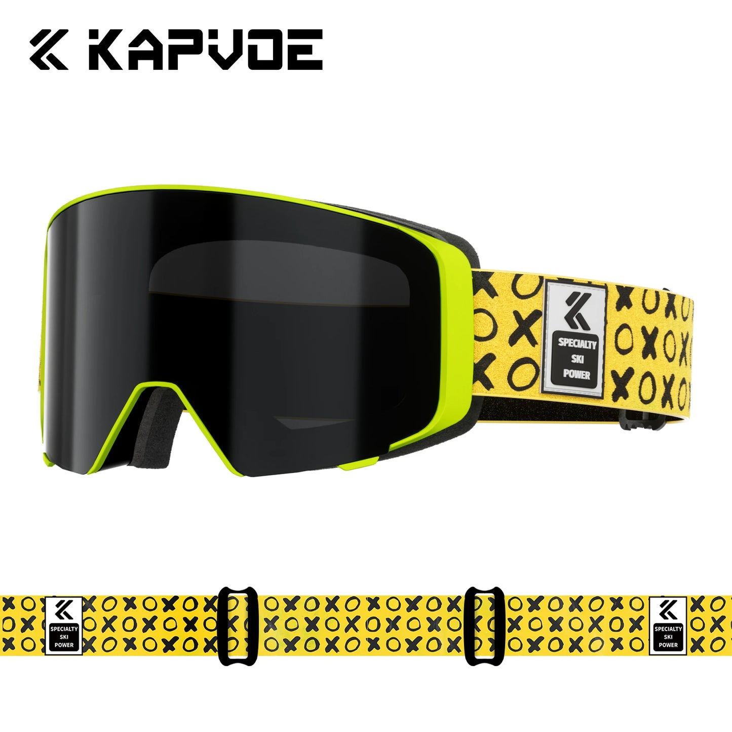 Kapvoe Flip Over Magnetic Snow Goggles Photochromic Ski Men Snowmobile Anti-Fog Snowboard Goggles Women Ski Equipment UV400