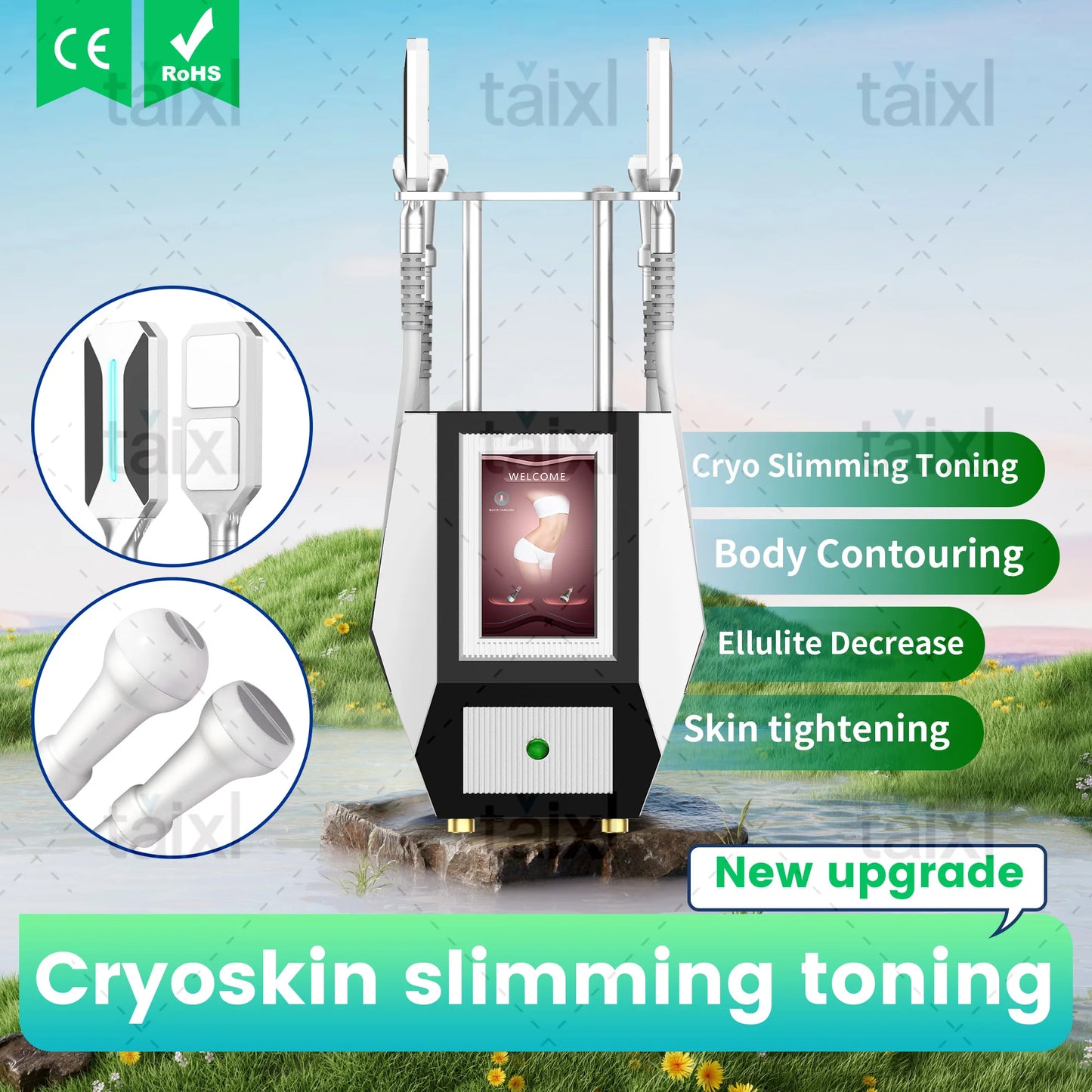 Portable non-invasive cold and heat therapy machine EMS facial beauty machine for facial lifting and body slimming