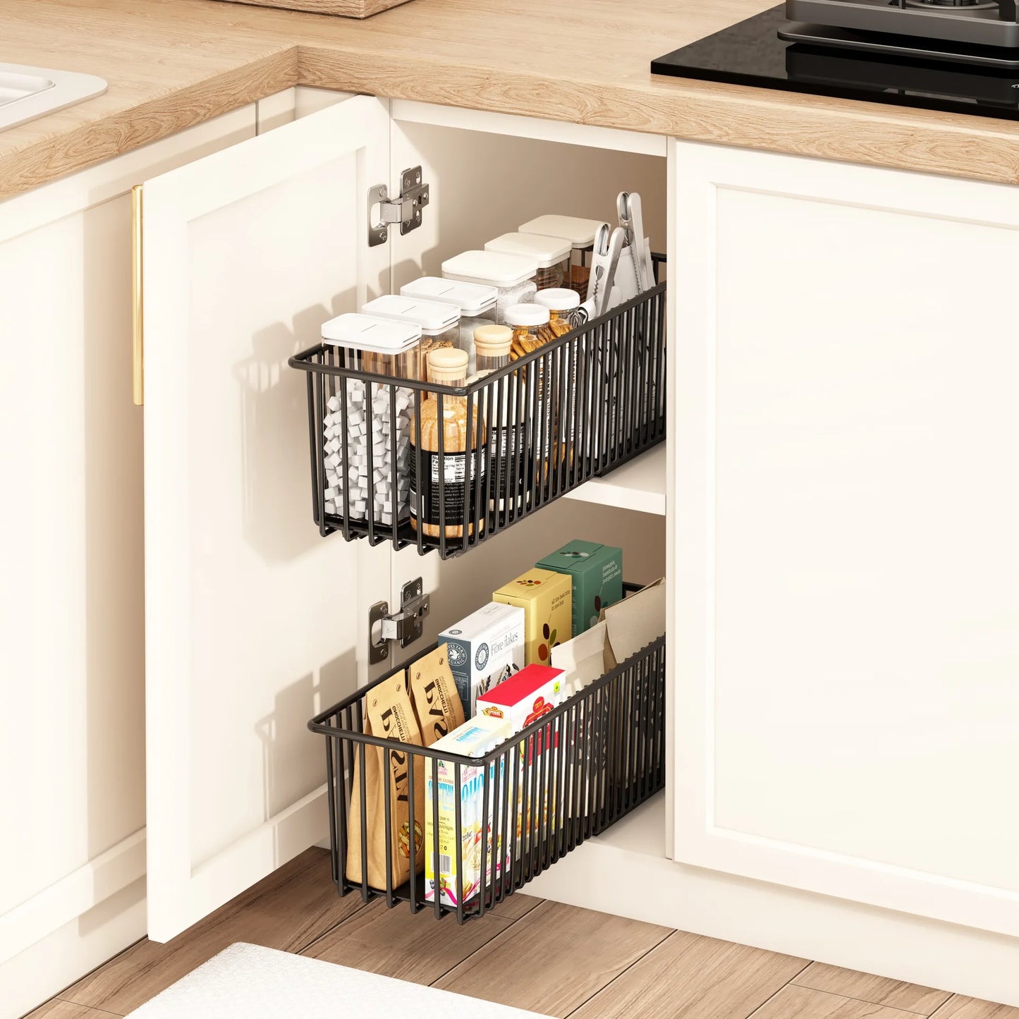 TWISTER.CK Pull Out Cabinet Organizer Two Pack Under Sink