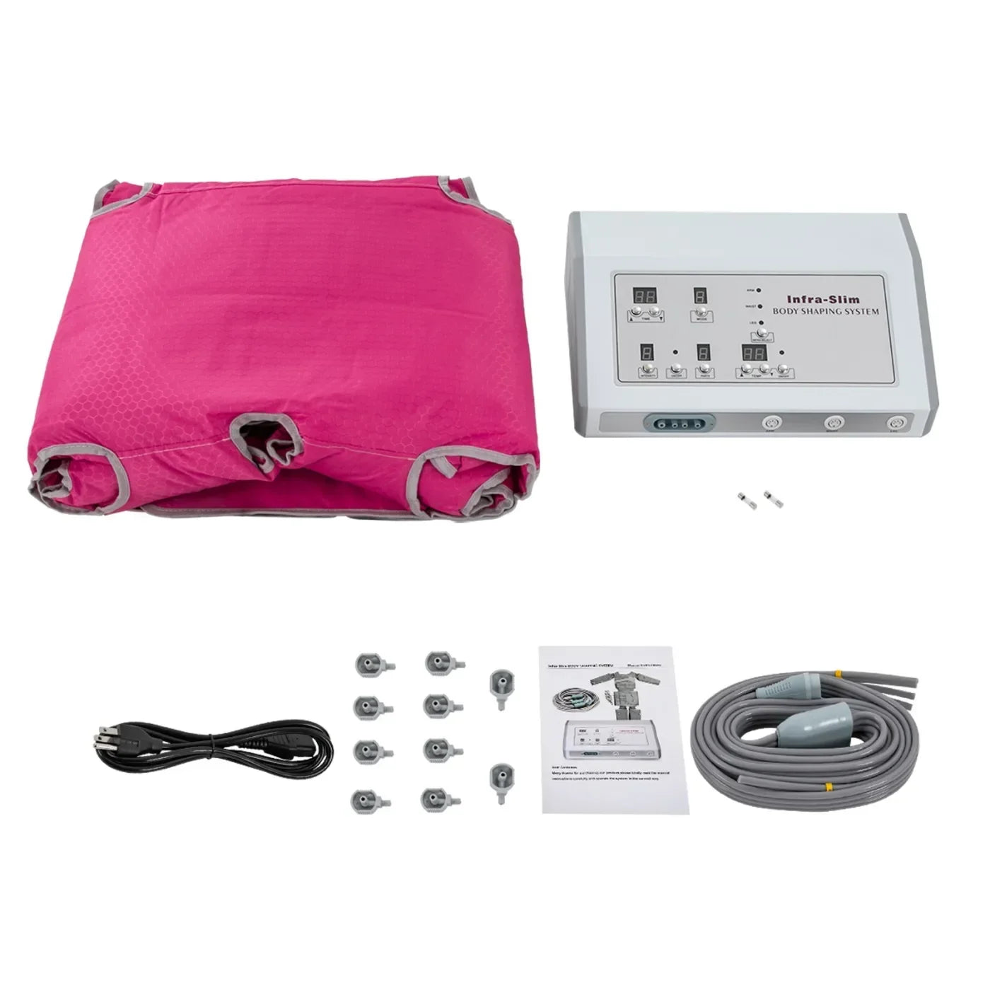 BYMAOCAR 400W 110V  Massage Machine Compression Therapy Weight Loss Massage Machine Legs Feet Waist Arms Weight Loss Set (Pink)