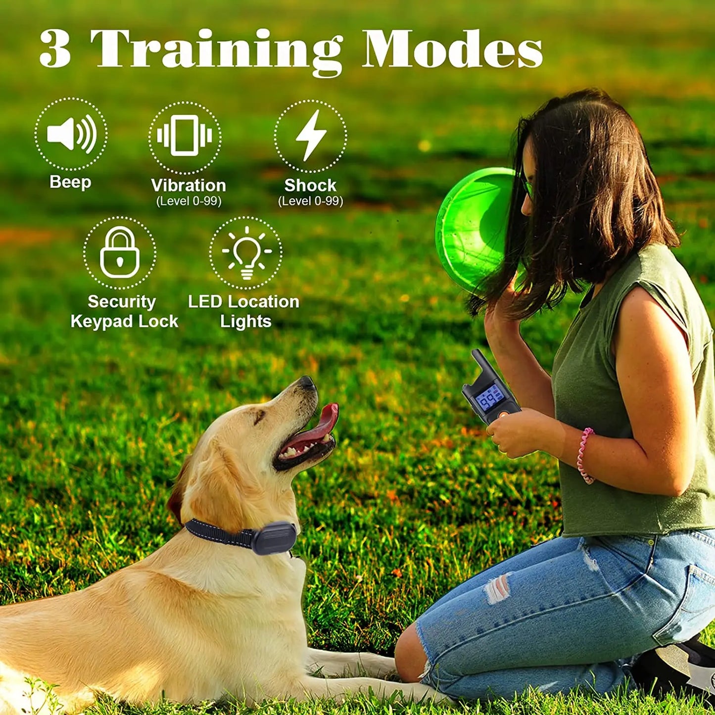 High Concerned Dog Shock Collar Waterproof With Remote Beep Vibration