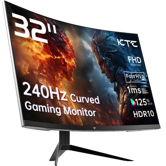 KTC 240Hz HDR10 Curved Gaming Monitor With Freesync G Sync