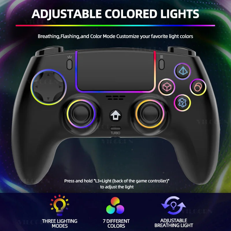 VILCORN RGB Wireless PS5 Gamepad With Turbo Macro Keys