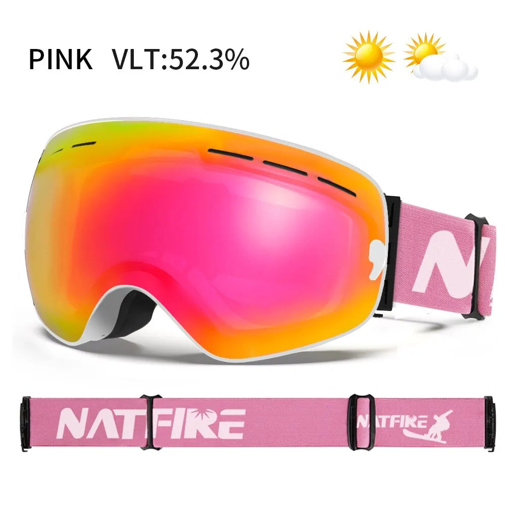 NATFIRE Ski Goggles Anti Fog UV400 Eyewear Outdoors