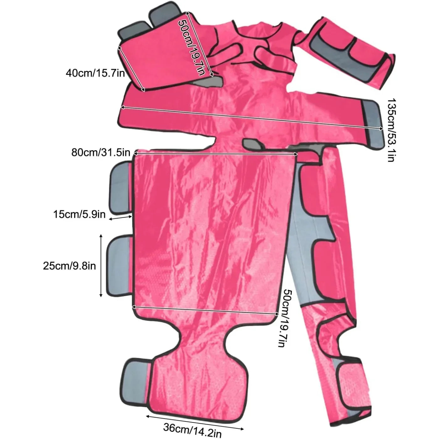 BYMAOCAR 400W 110V  Massage Machine Compression Therapy Weight Loss Massage Machine Legs Feet Waist Arms Weight Loss Set (Pink)