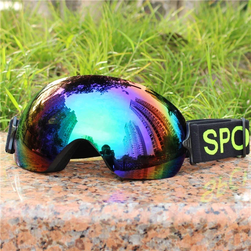 RBworld UV400 Anti-Fog Ski Goggles For Men And Women