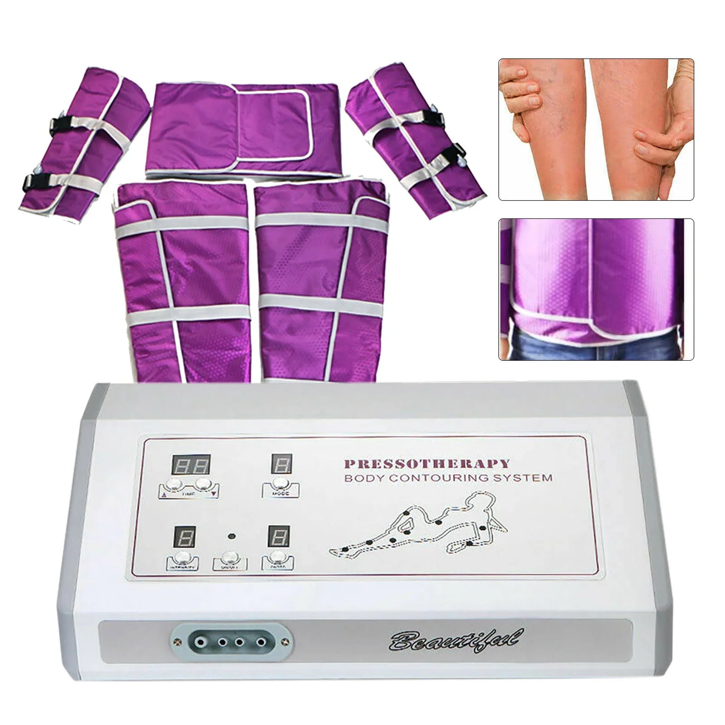 Pressotherapy Air Pressure Machine Slimming Suit Body Slimming Beauty Massager Pump Leg Wraps Foot Ankles Socks Detoxification