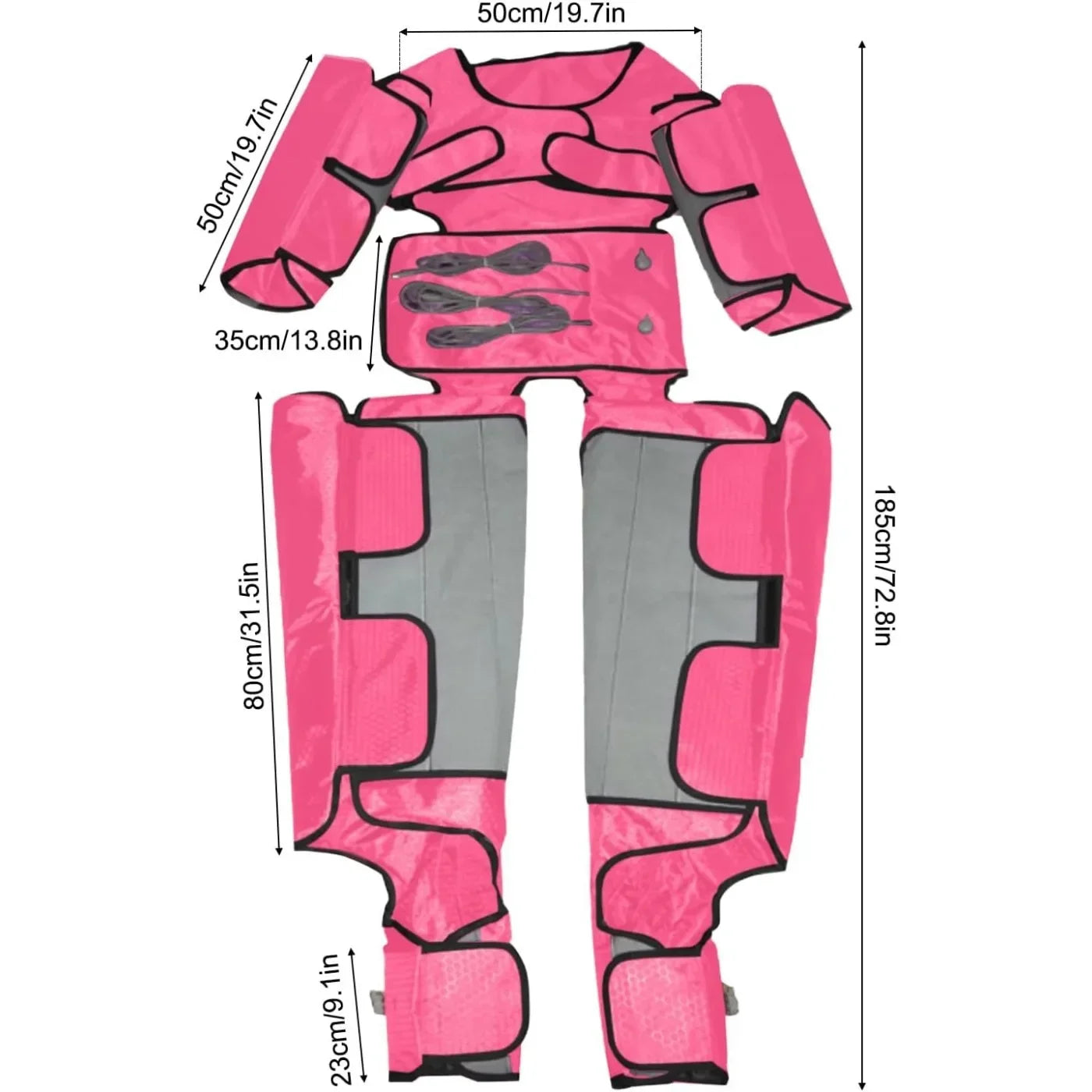 BYMAOCAR 400W 110V  Massage Machine Compression Therapy Weight Loss Massage Machine Legs Feet Waist Arms Weight Loss Set (Pink)