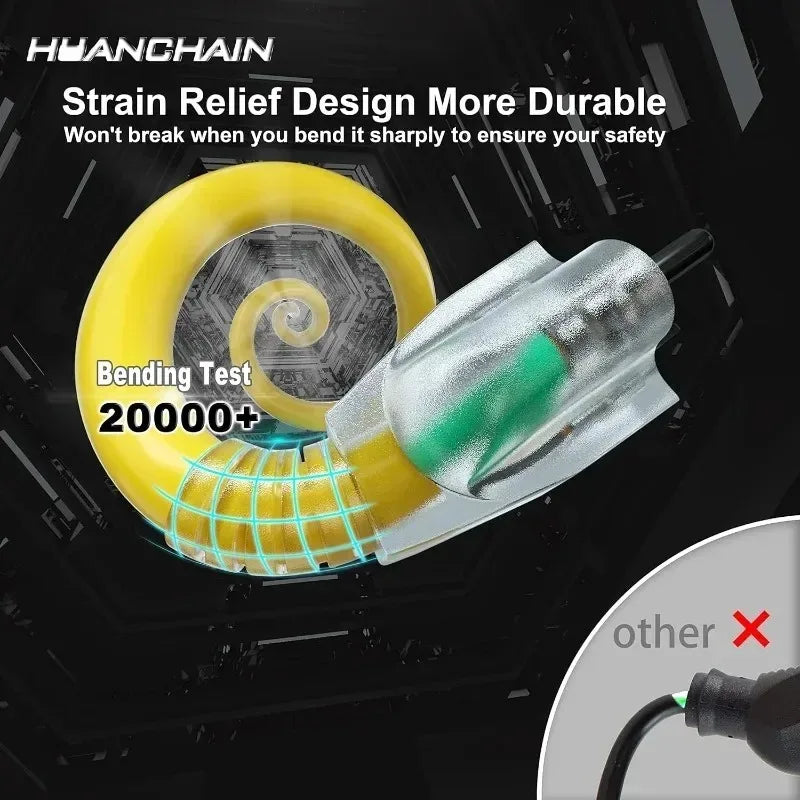 Furniture.100 ft 12/3 Gauge Heavy Duty Outdoor Extension Cord Waterproof with Lighted, Flexible Cold Weather 3 Prong Electric so