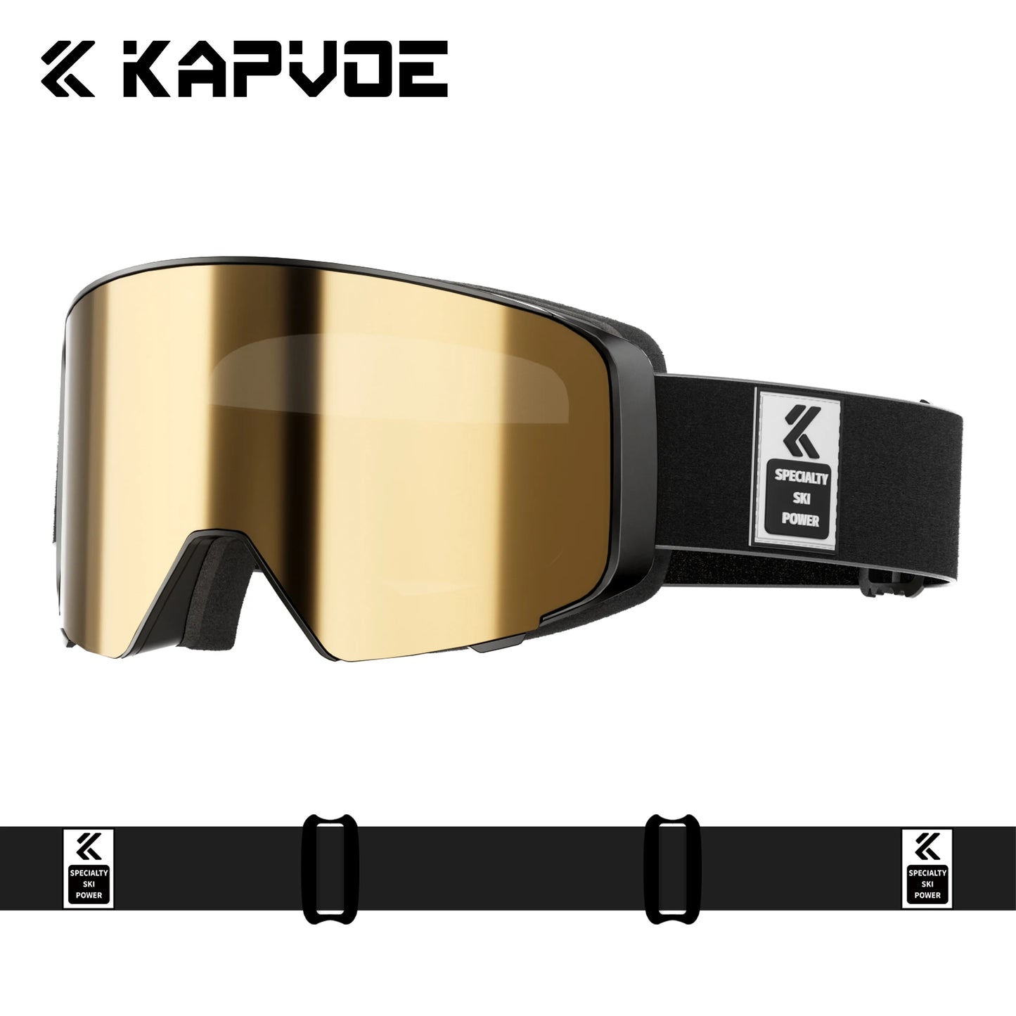Kapvoe Flip Over Magnetic Snow Goggles Photochromic Ski Men Snowmobile Anti-Fog Snowboard Goggles Women Ski Equipment UV400