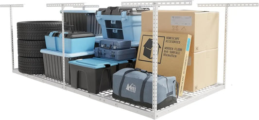 Overhead Garage Storage Rack Adjustable Heavy Duty Metal Ceiling Organizer