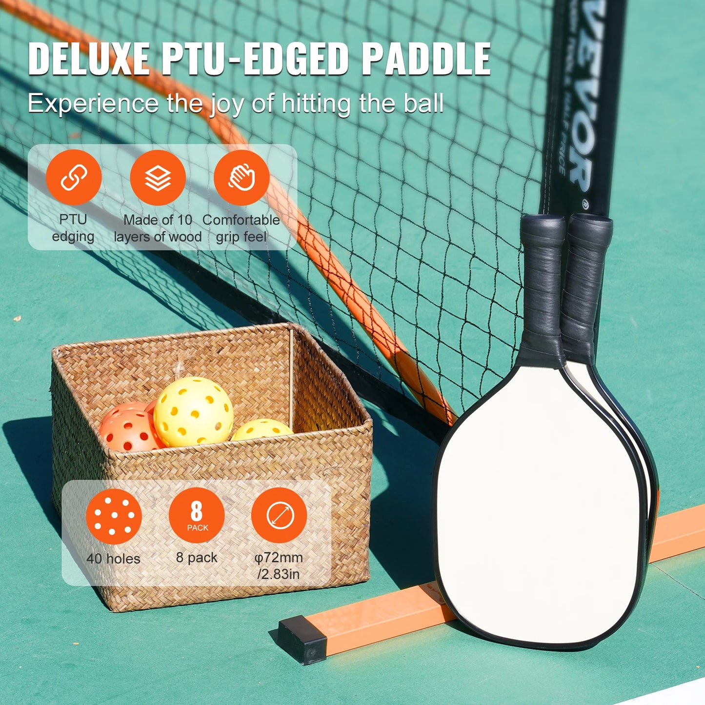 VEVOR Portable Pickleball Net System For Outdoor Courts