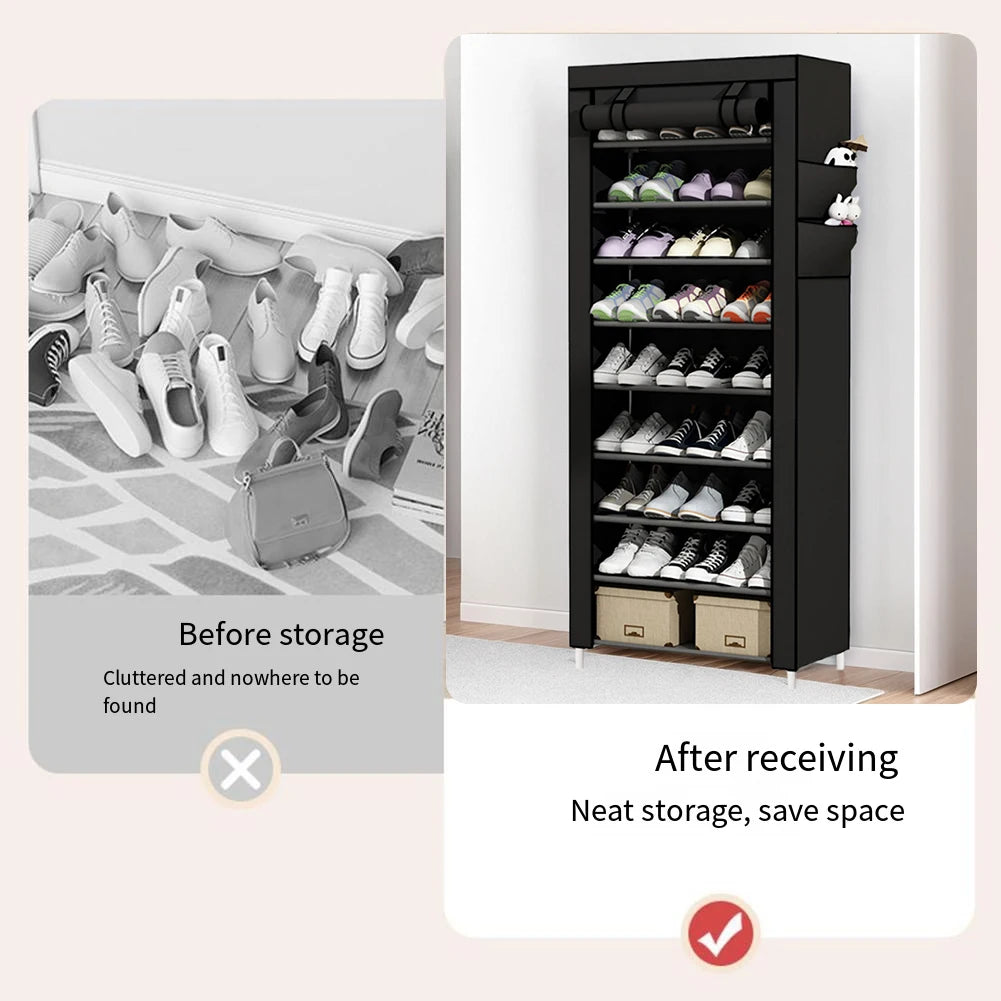High-concerned Shoes Cabinet With Dustproof Cover For Home Storage