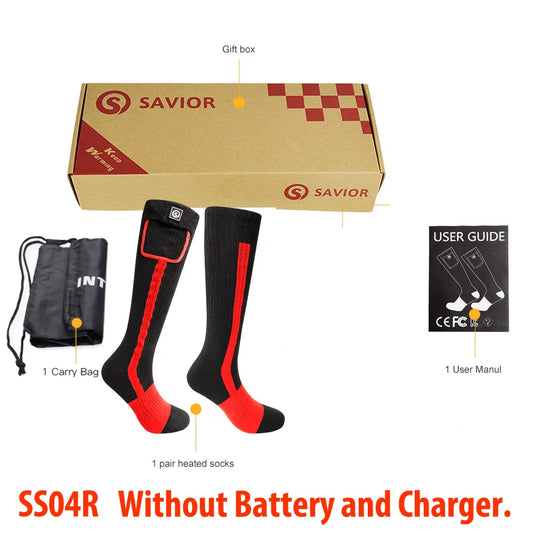 Snow Deer Winter Heated Socks With Rechargeable Battery