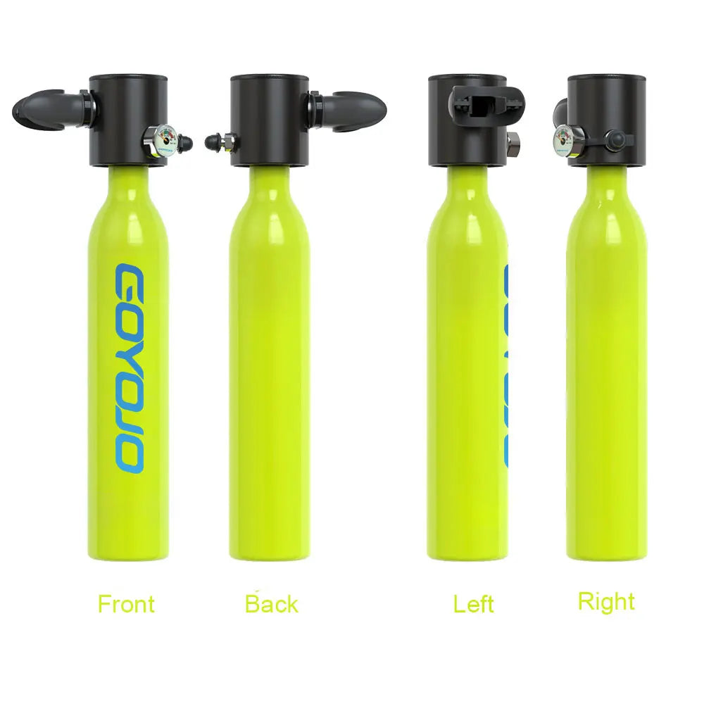 Mini Scuba Tank Diving Equipment Underwater Diving Cylinder Inflator 0.5L Outdoor Oxygen Tank 5-10 Minutes Spearfishing