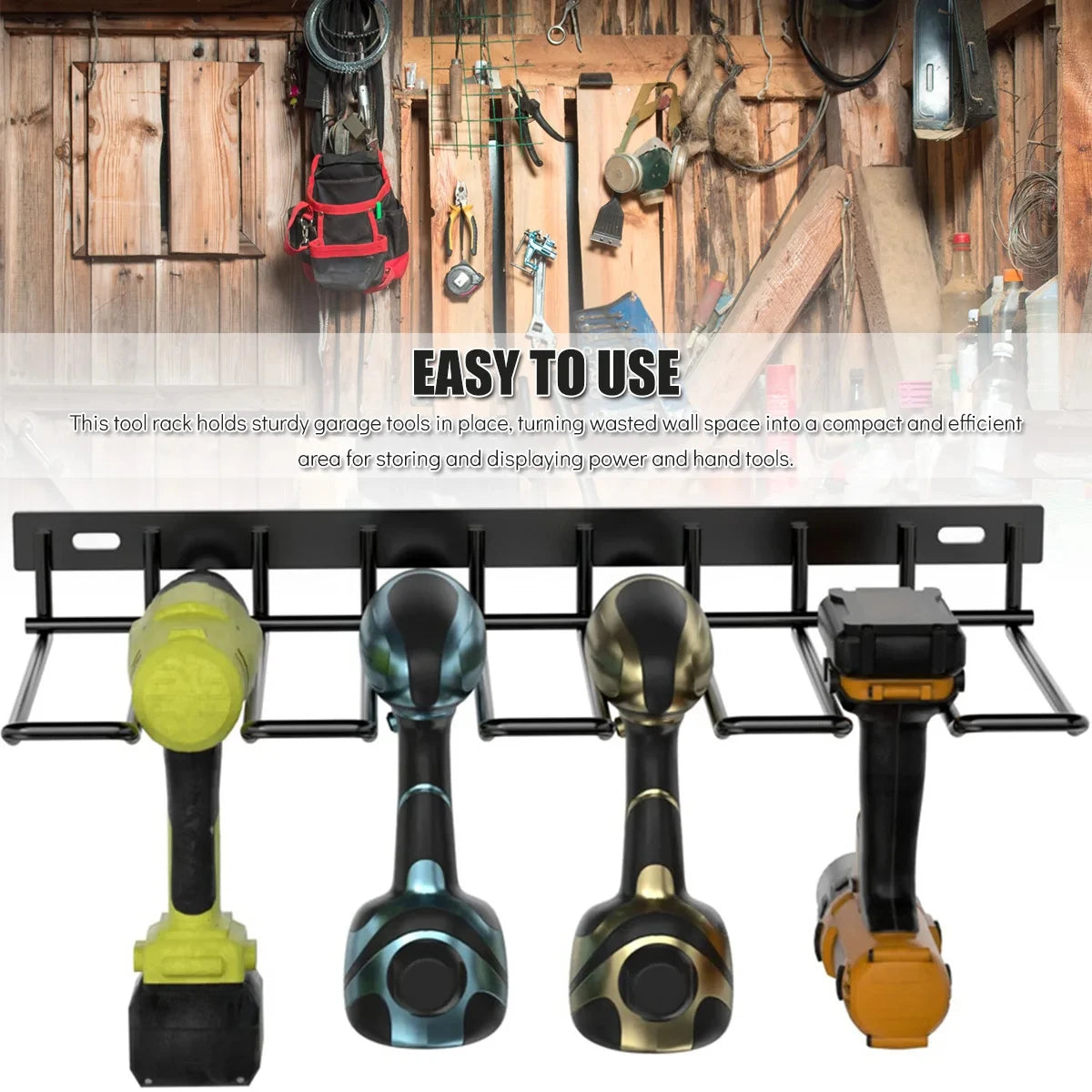 Willstar Power Tool Rack Wall Mount Drill Organizer for Tools