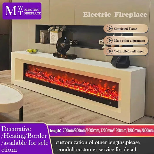 Freestanding Electric Fireplace Cabinet With Realistic 3D Flame