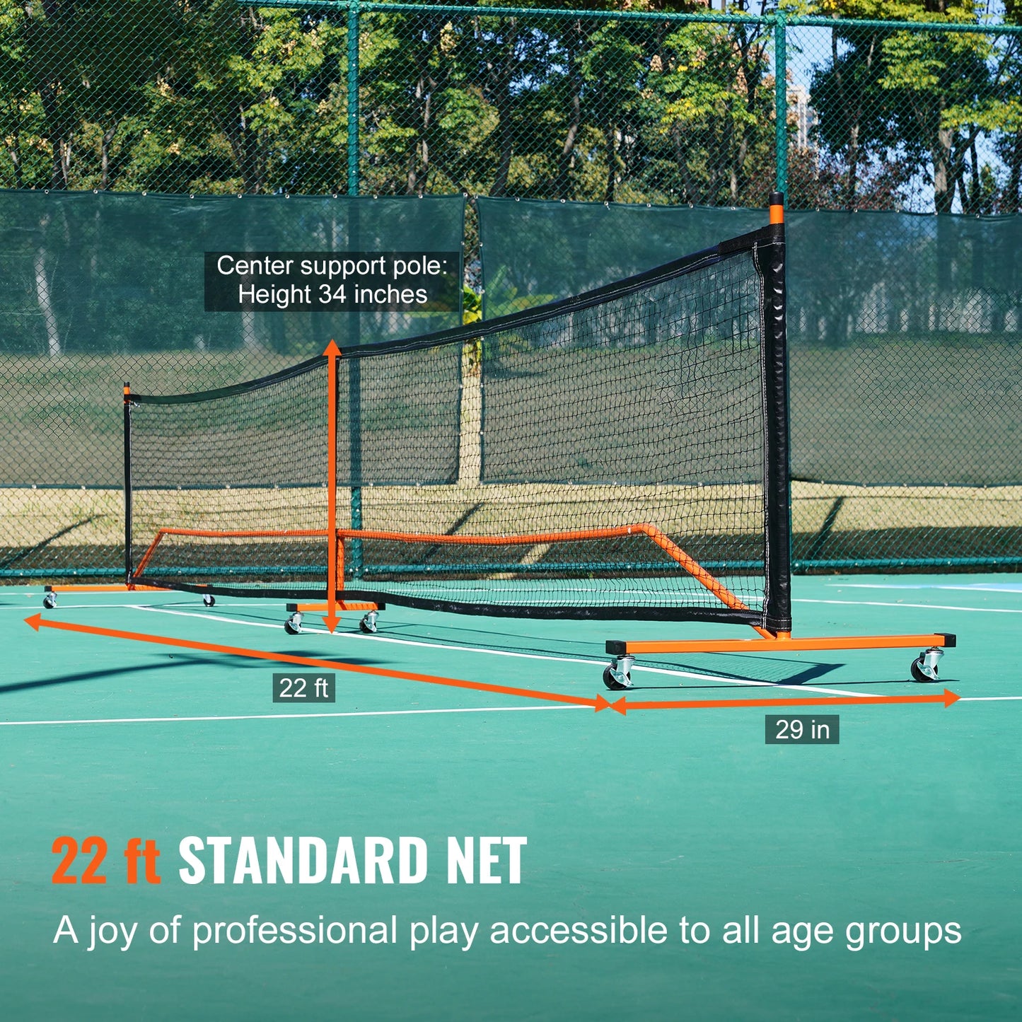 VEVOR Portable Pickleball Net System For Outdoor Courts