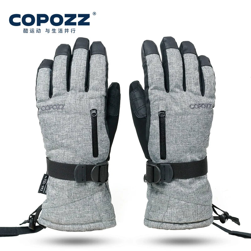 COPOZZ Unisex Winter Ski Gloves Waterproof Touchscreen Mitts