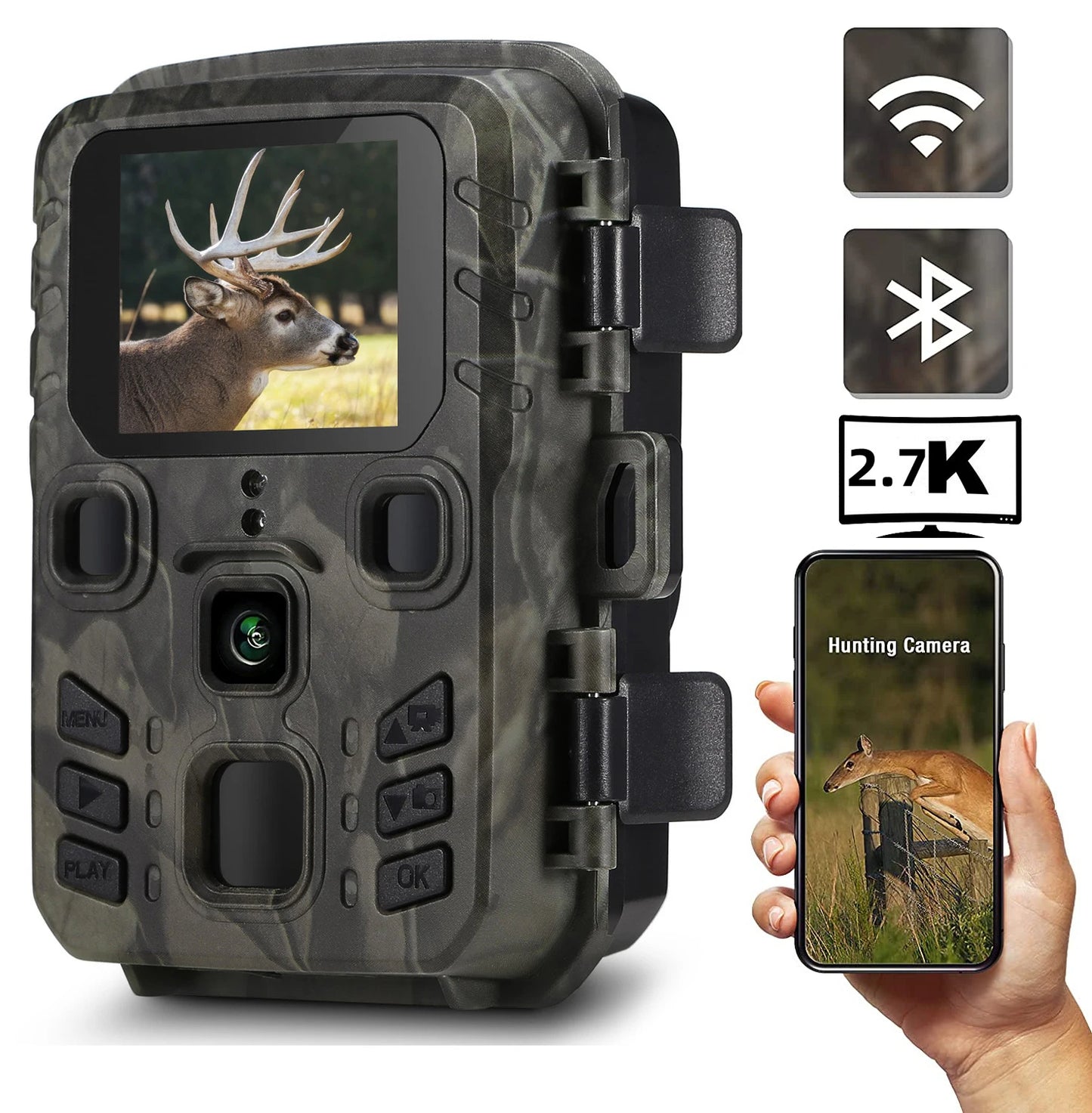 Suntekcam Trail Camera 4K 2.7K Night Vision Infrared IP65