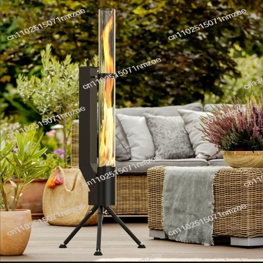 Freestanding Cold Rolled Steel Indoor Outdoor Wood Pellet Fireplace Heater