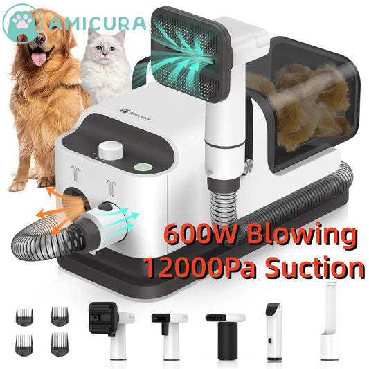 15kPa Pet Grooming Kit With Vacuum And Hair Dryer Tools