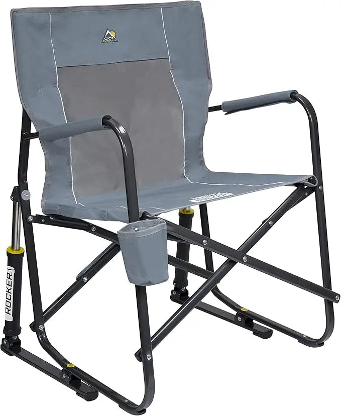 Outdoor Freestyle Rocker Rocking Chair With Beverage Holder