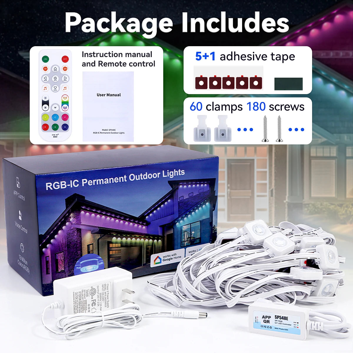 Aiopp Permanent Outdoor Lights Smart RGB Northern Lights