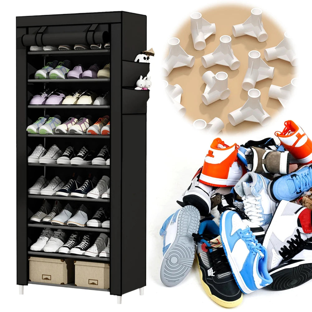 High-concerned Shoes Cabinet With Dustproof Cover For Home Storage
