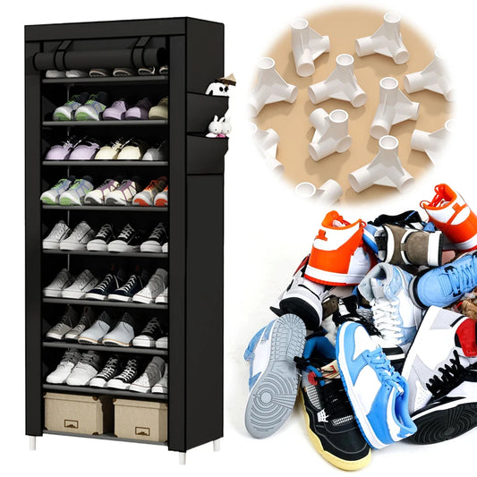High-concerned Shoes Cabinet With Dustproof Cover For Home Storage