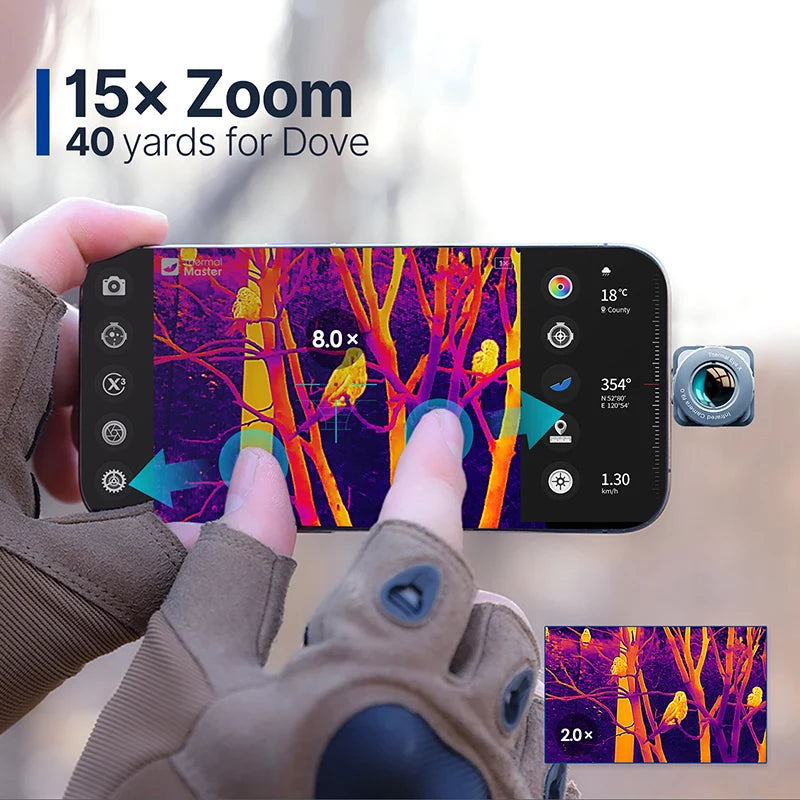 984 Yards Thermal Monocular 50Hz Night Vision Telescope Infrared Thermal Imaging Camera Hunting