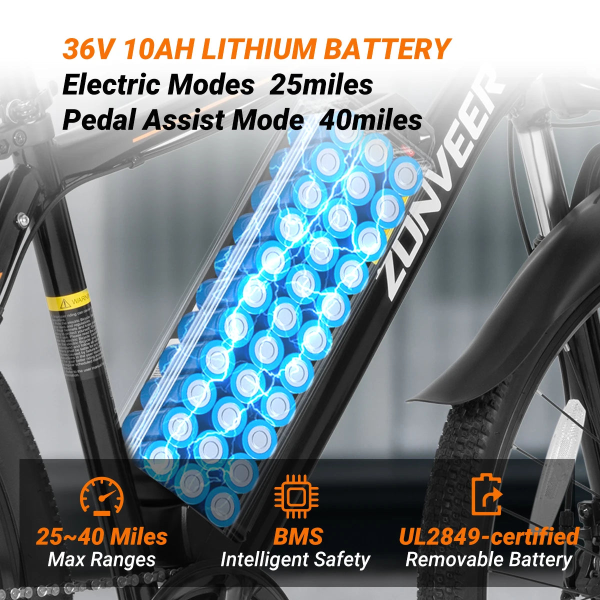 DYU M26 Electric Bicycle 1000W Peak Motor 360Wh Battery