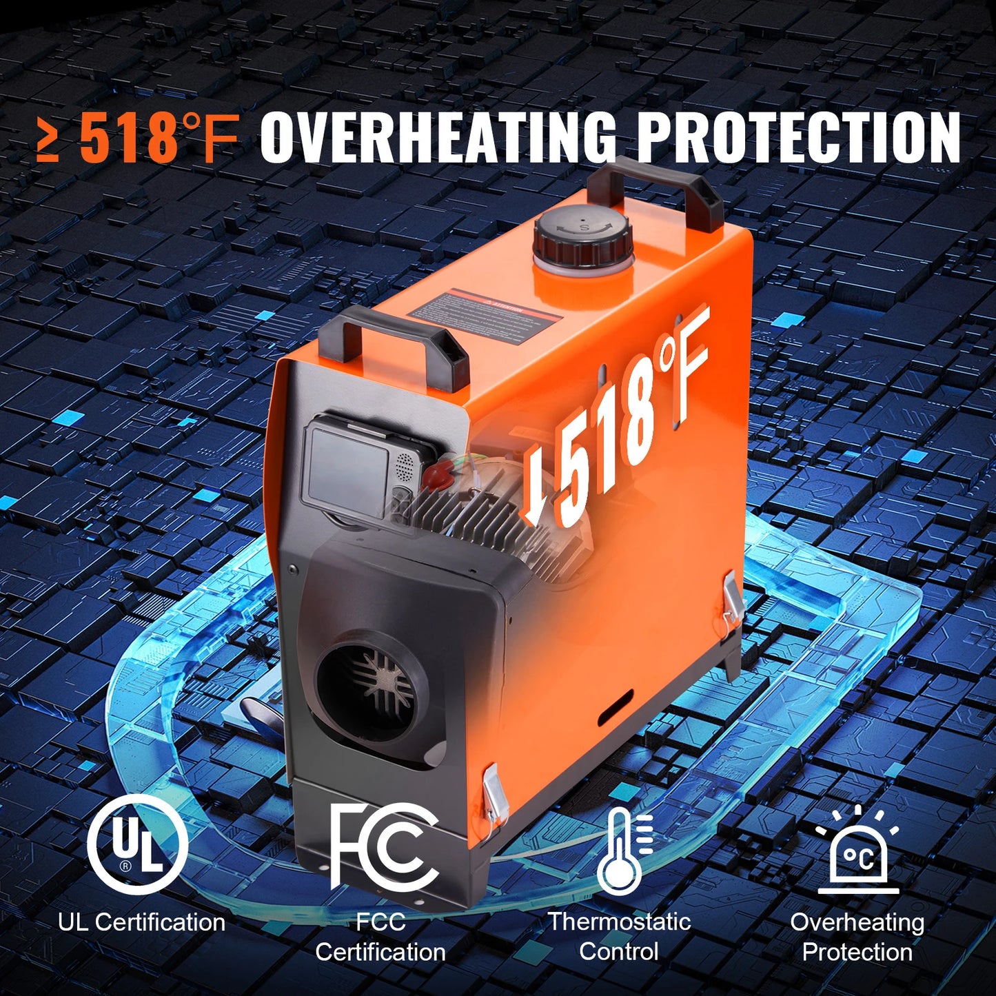 SucceBuy Diesel Heater Bluetooth LCD All In One Portable