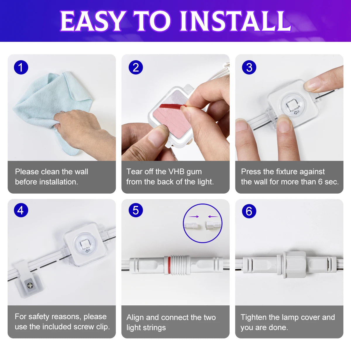 Aiopp Permanent Outdoor Lights Smart RGB Northern Lights