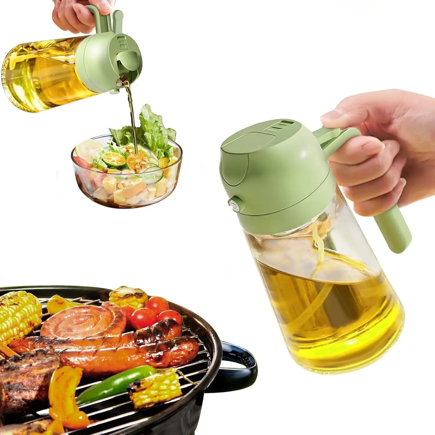 Herb and Spice Tools 2in1 Olive Oil Sprayer Bottle