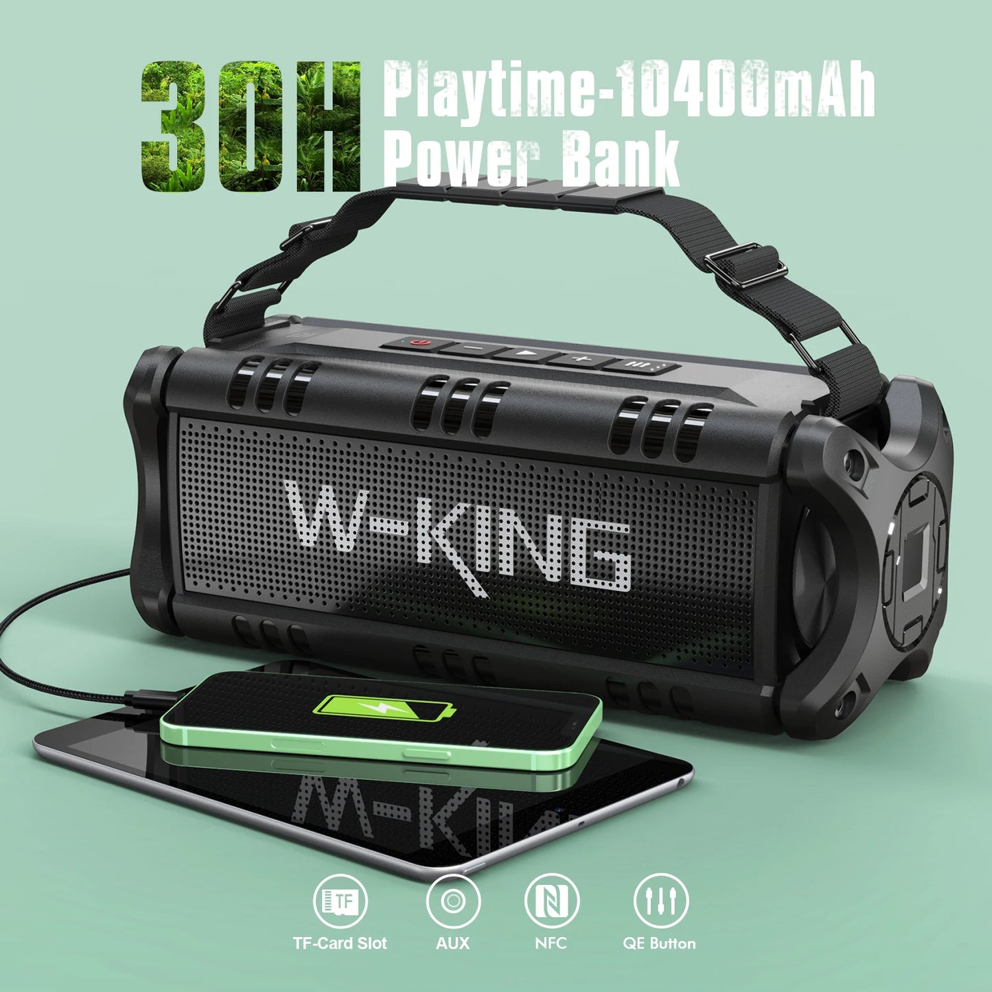 W-King 90W Bluetooth Speaker IPX6 Waterproof Outdoor Portable