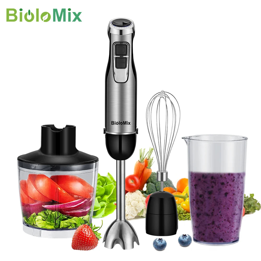 Biolomix 1200W 4 In 1 Immersion Hand Blender With Chopper