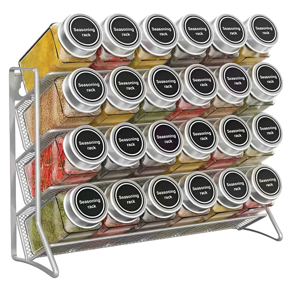 APWIKOGERCupboard 4 Tier Spice Jar Rack Wall Mounted Organizer